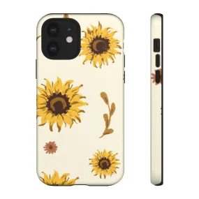 Sunflower Pattern Iphone 13 12 Pro Case, Floral Cute Aesthetic Tough Cases 11 8 Plus X XR XS Max Samsung Galaxy S20  S10 Phone Cover