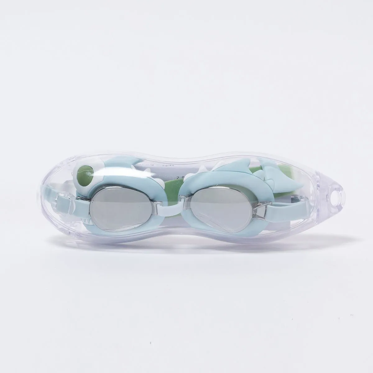 SUNNYLiFE Blue Color Mini Swim Goggles For Kids Shark Tribe Khaki