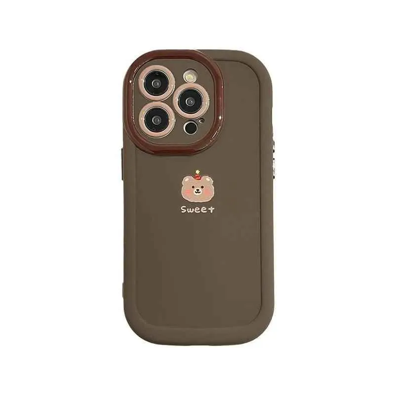 Sweet Cute Phone Cases with Bear Pendant for iPhone 11, 12, 13, 14, 15 Pro Max