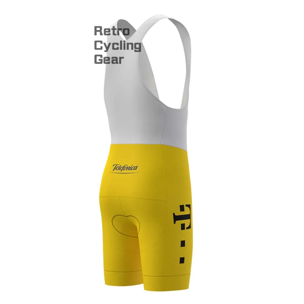 T yellow Retro Bib Cycling Shorts