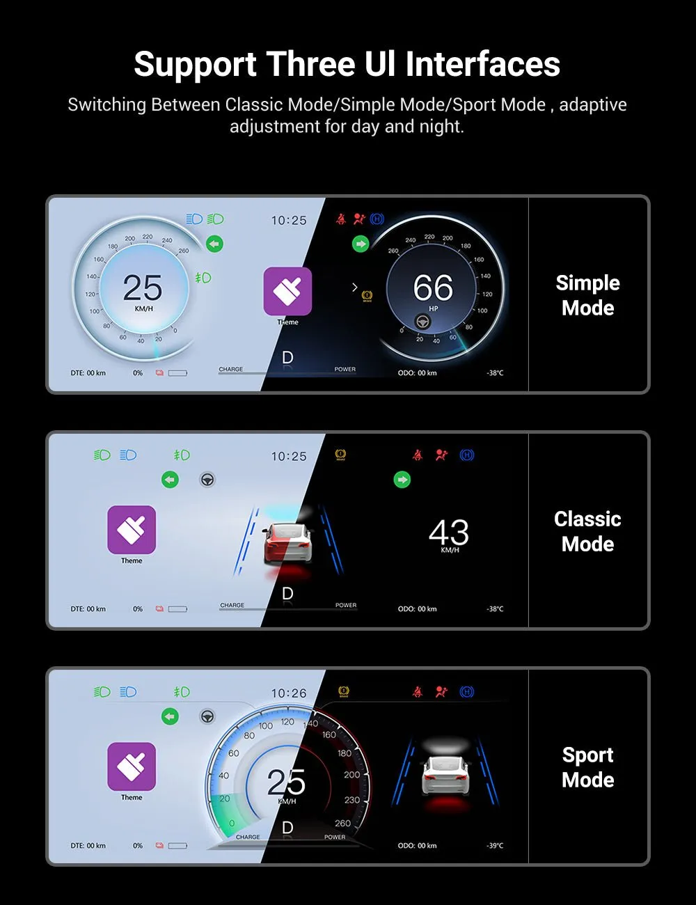 TESERY 9‘’ Screen Dashboard Display With Carplay & Android Auto for Model 3 Highland / Model Y