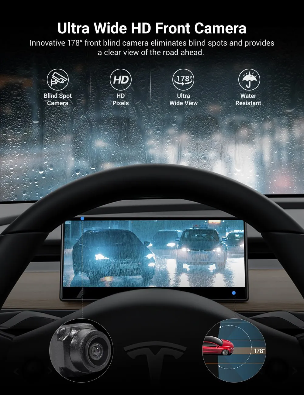 TESERY 9‘’ Screen Dashboard Display With Carplay & Android Auto for Model 3 Highland / Model Y