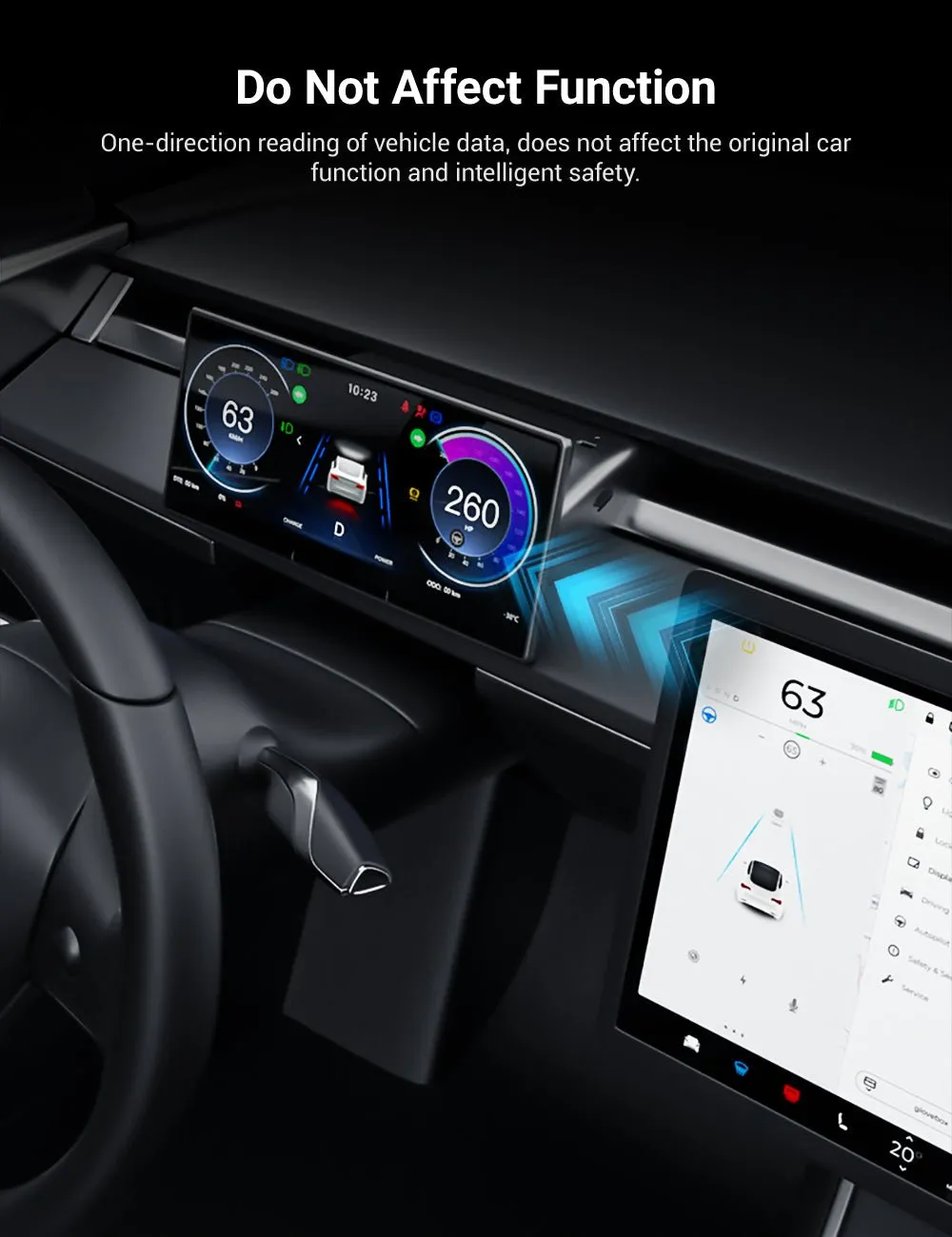 TESERY 9‘’ Screen Dashboard Display With Carplay & Android Auto for Model 3 Highland / Model Y