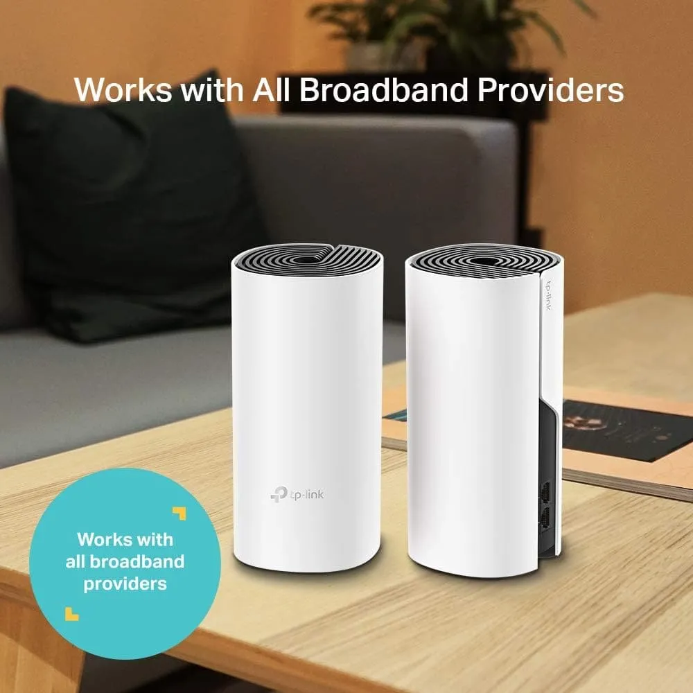 TP-Link Deco M4 Whole Home Mesh Wi-Fi System, Seamless and Speedy Up To 2800 Sq ft coverage, Work with Amazon Echo/Alexa, Router and Wi-Fi Booster Replacement, Parent Control, Pack of 2