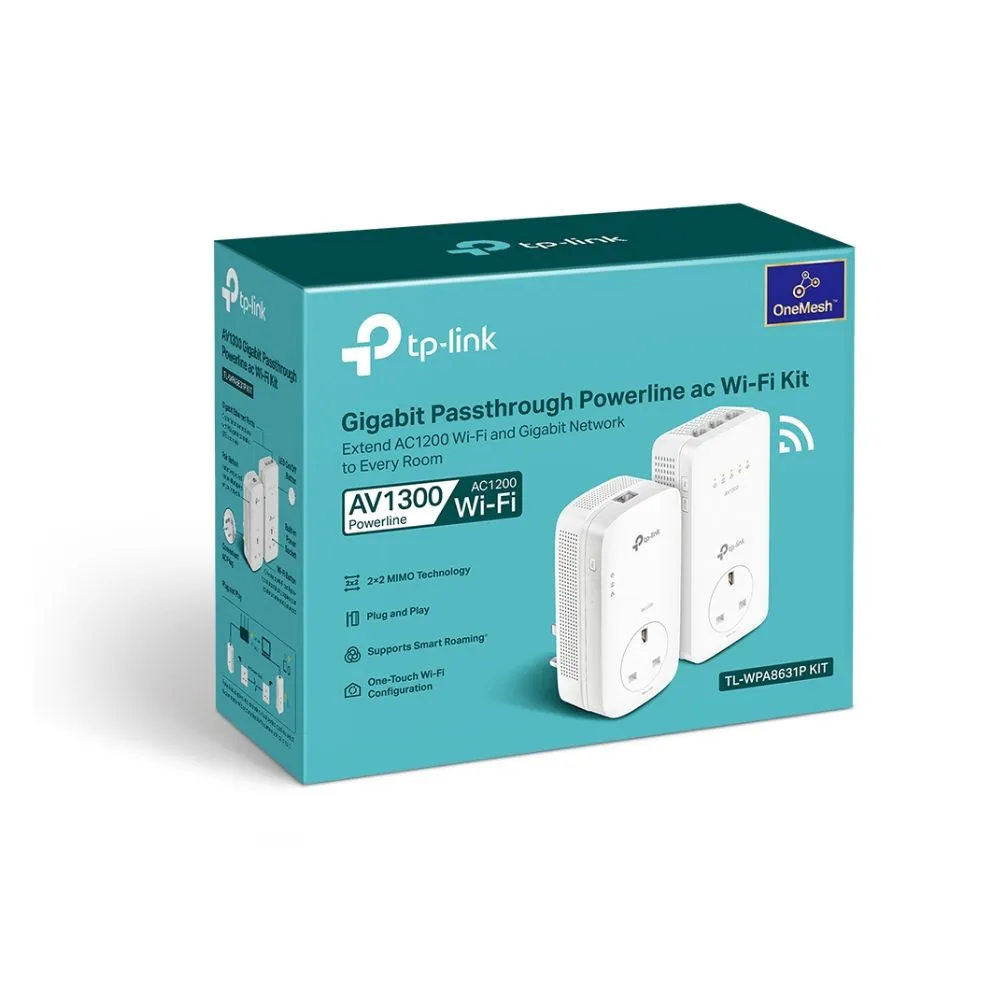 TP-Link Passthrough Powerline ac Wi-Fi Kit AV1300