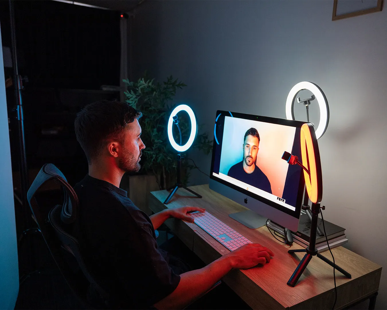 'Triple Rainbow' Youtube Gaming Content Creator Dual RGB Unicorn Ring Light Kit - Bundle