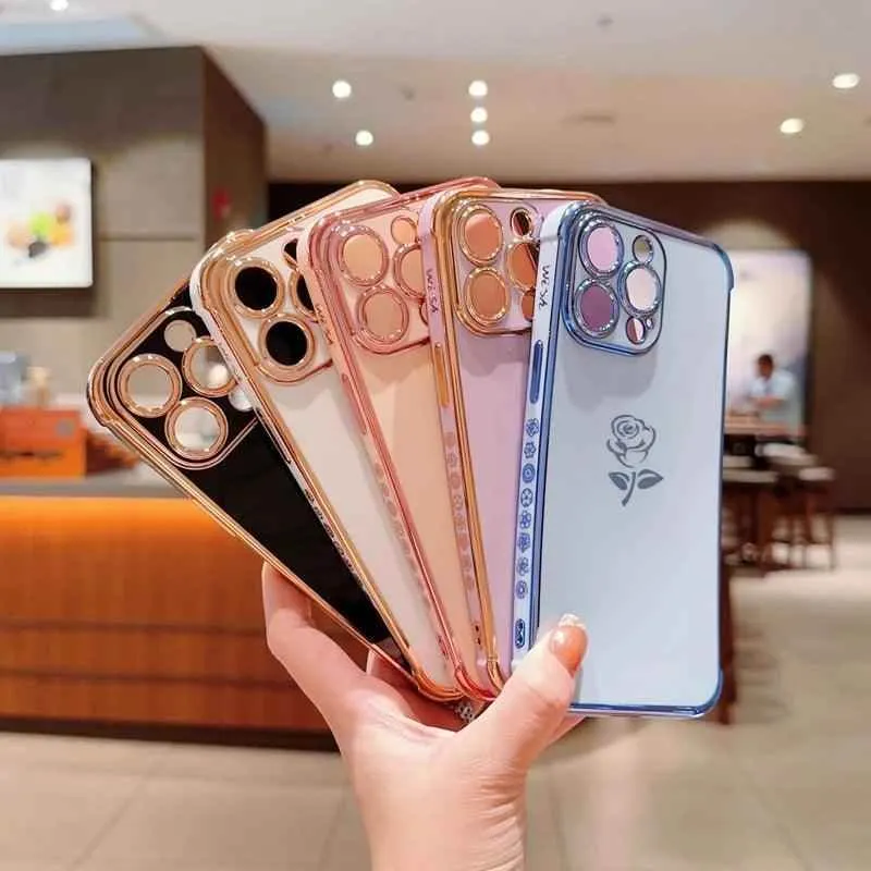 TSP32 Cute Phone Cases for iPhone 11, 12, 13, 14, 15 Pro Max, X, Xs Max - Soft Flower Silicone