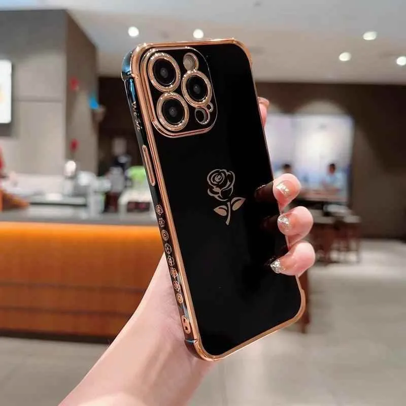 TSP32 Cute Phone Cases for iPhone 11, 12, 13, 14, 15 Pro Max, X, Xs Max - Soft Flower Silicone