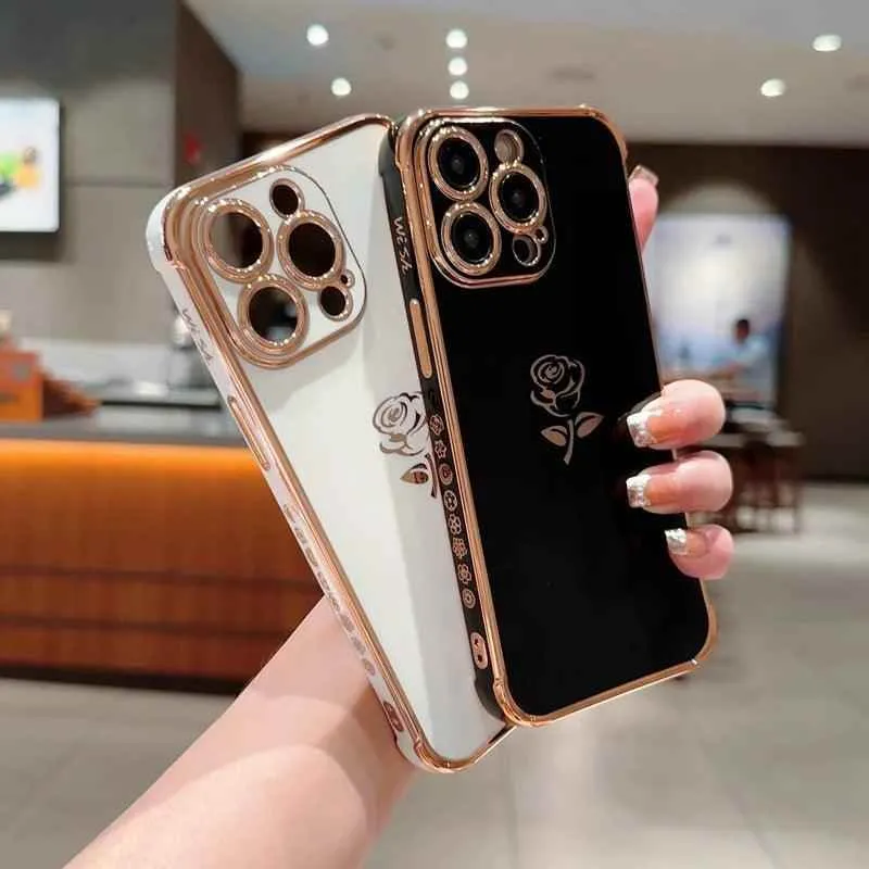 TSP32 Cute Phone Cases for iPhone 11, 12, 13, 14, 15 Pro Max, X, Xs Max - Soft Flower Silicone