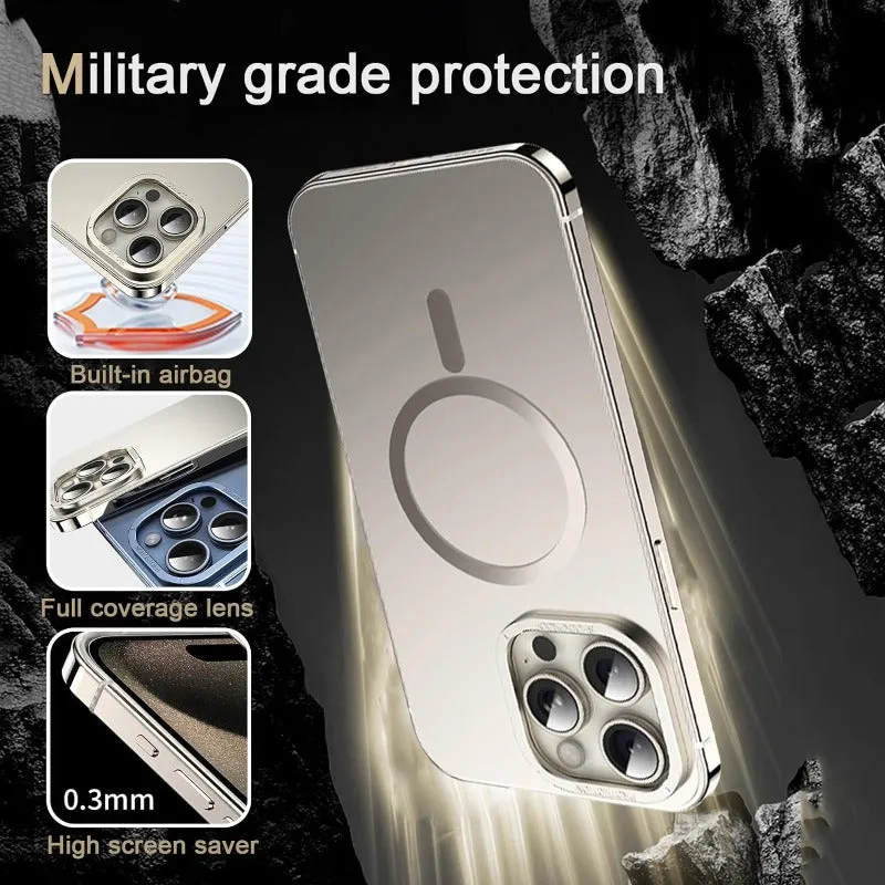 Ultra-Thin Lightweight Stainless Steel Frame Metal Phone Case For iPhone