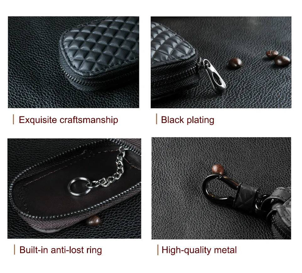 Universal Car Key Bag Remote Control Leather Protection Case Cover