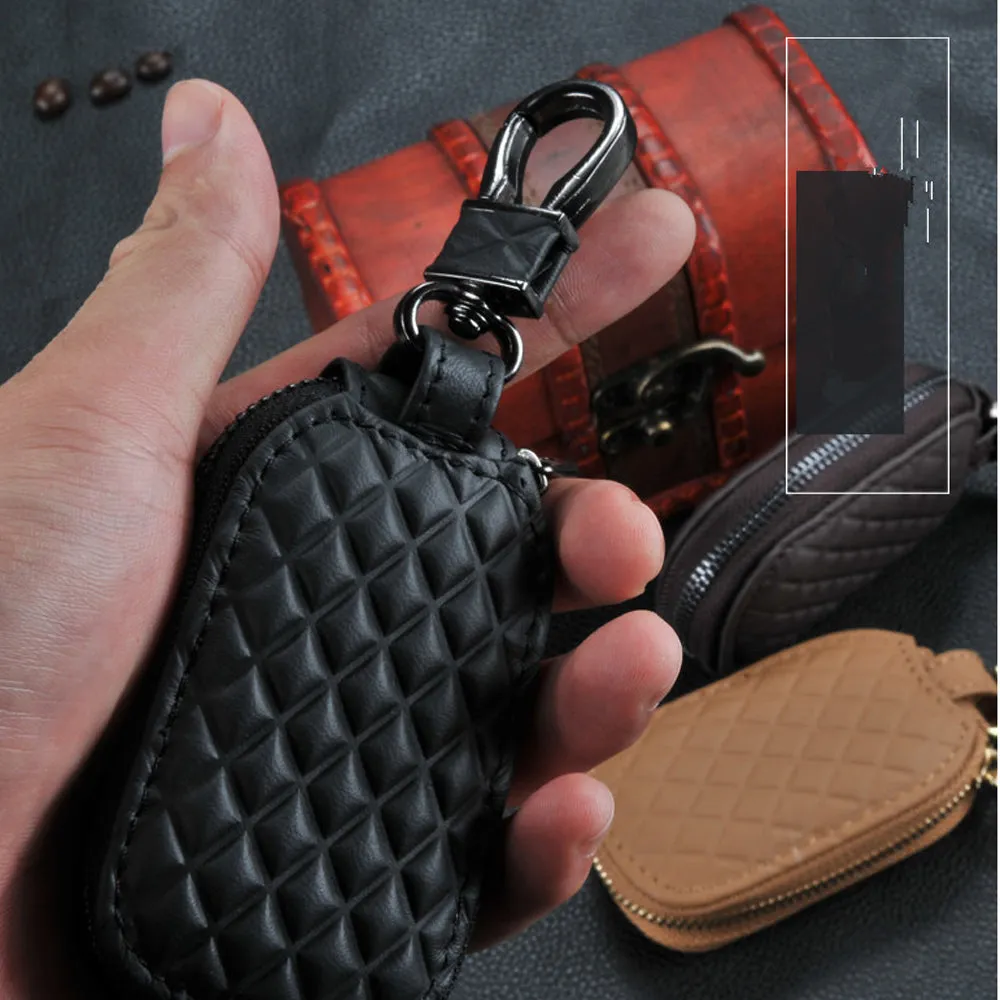 Universal Car Key Bag Remote Control Leather Protection Case Cover