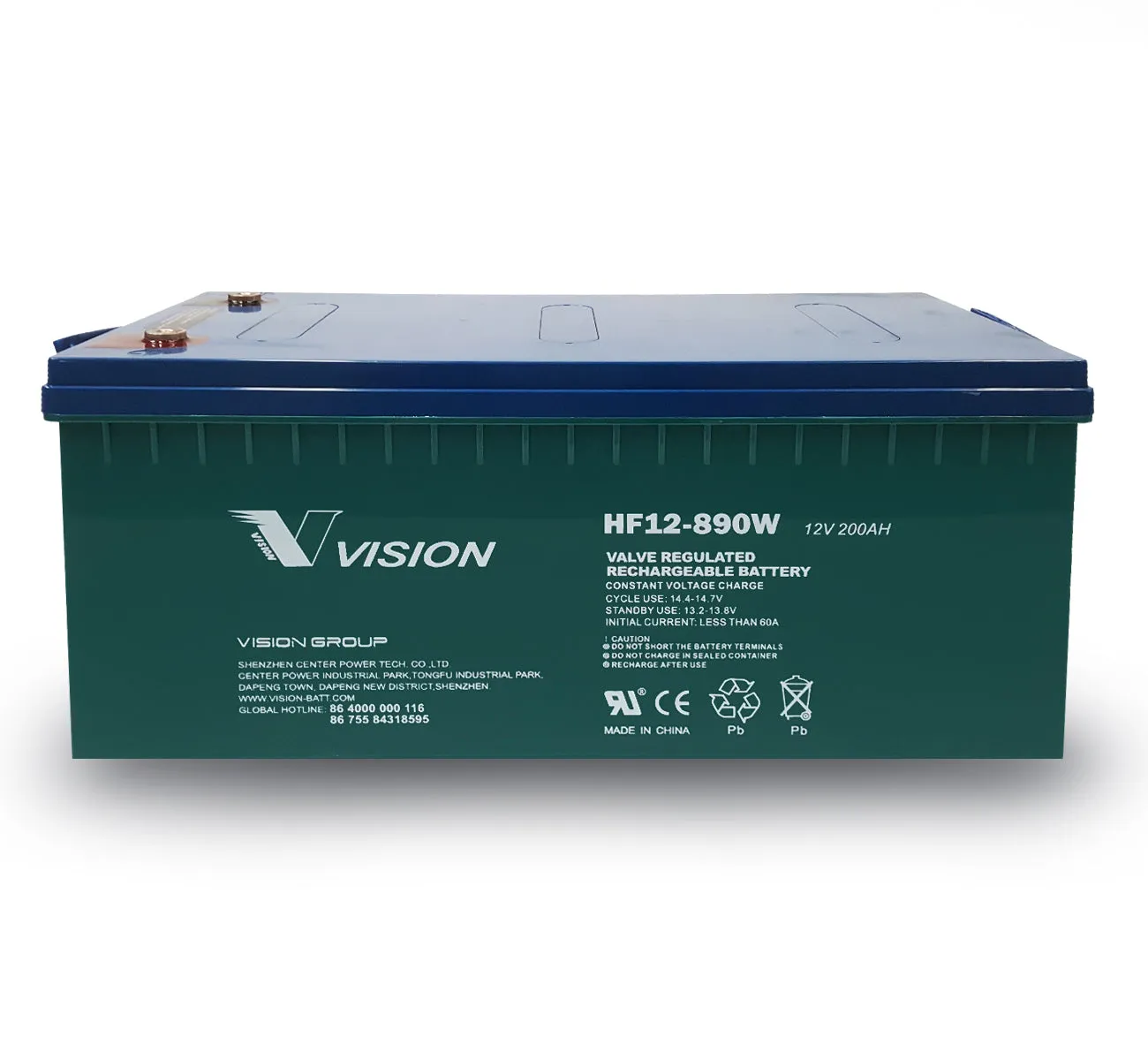 Vision - HF12-890 - HIGH RATE 10 YR BATTERY 12V HF12890W-X