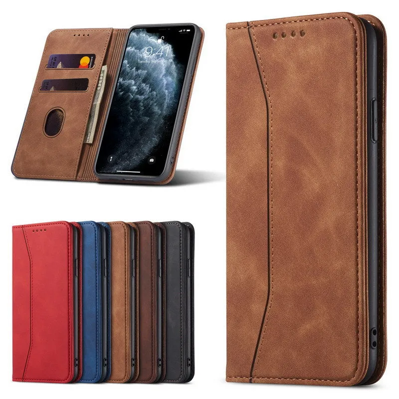 Wallet Leather Phone Case With Wallet Pocket and Ring Holder For IPhone