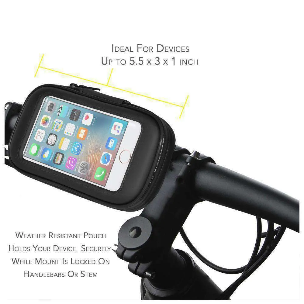 Weather Resistant 360° Rotable Bike Bicycle Handlebar Mount - Black