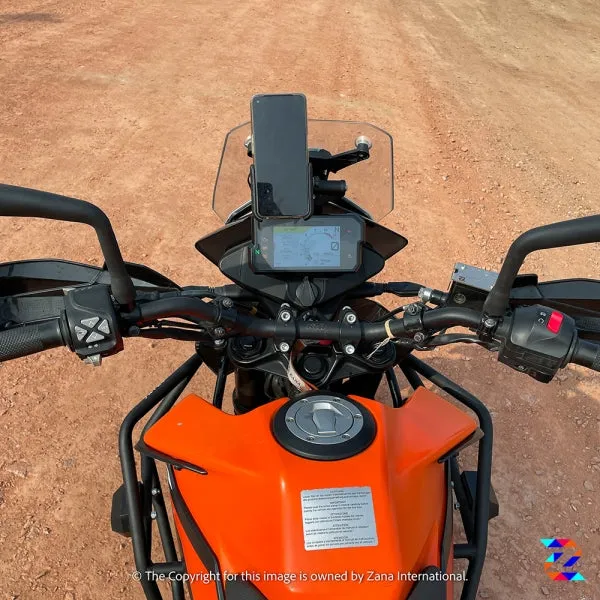 ZANA NEW AND BIG GPS MOUNT KTM ADVENTURE 390 /390 X (MADE OF ALUMINIUM & STAINLESS STEEL) (ZI-8157)