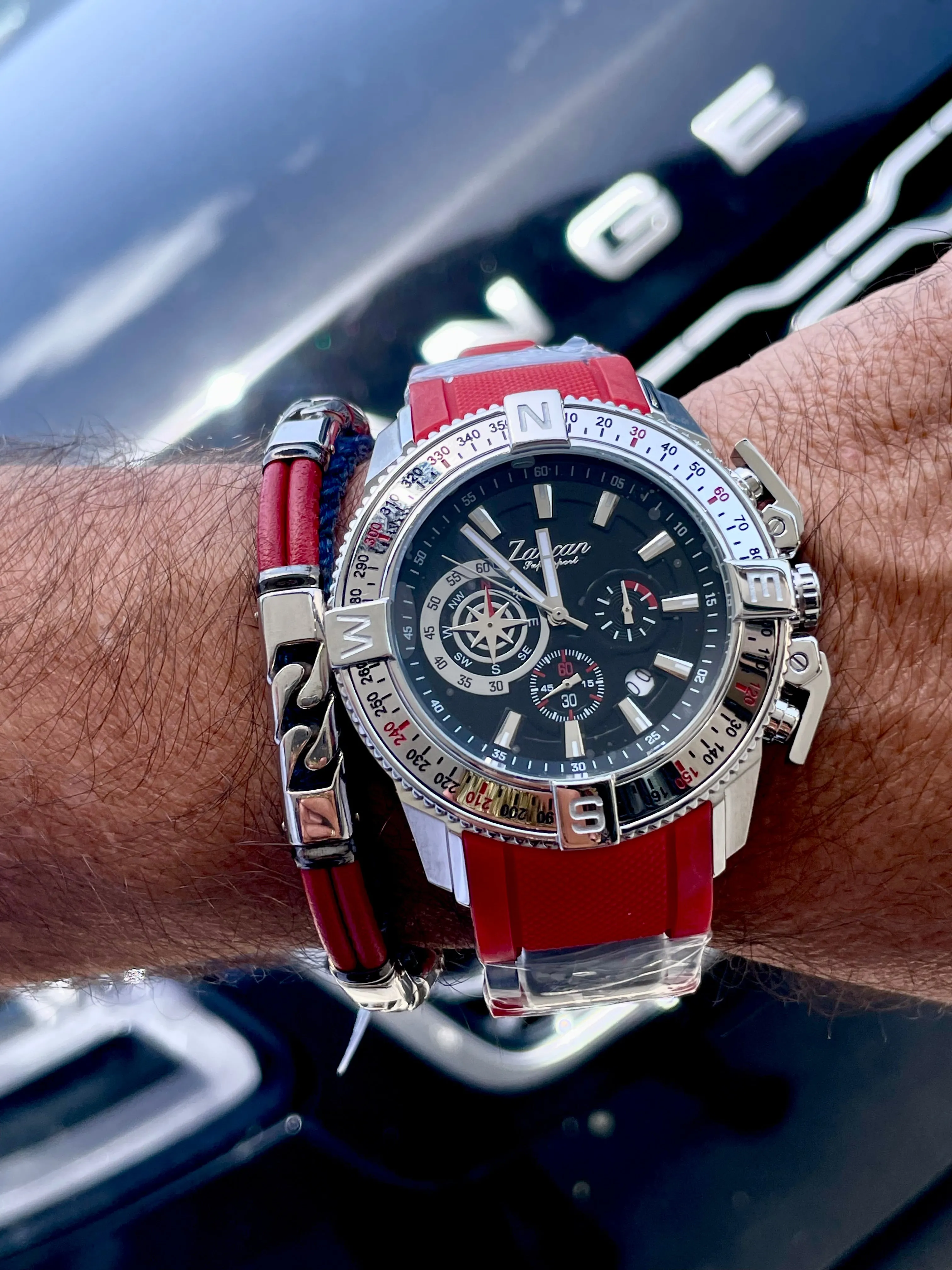 Zancan Chronograph Red Silicone Watch